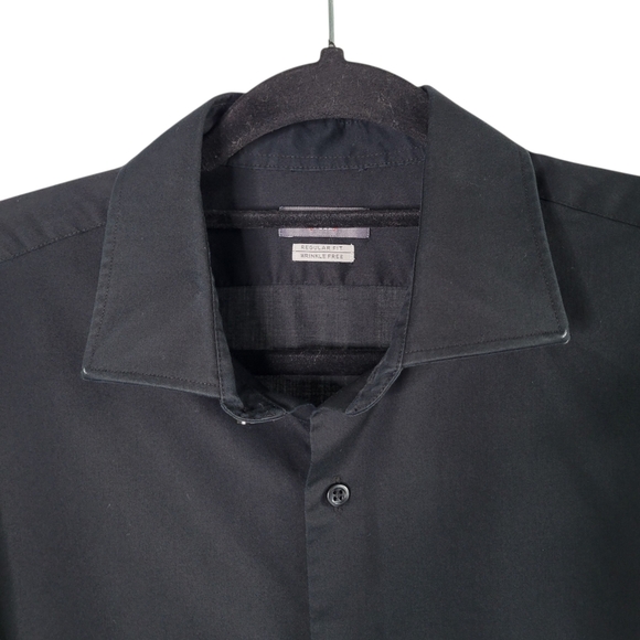 Van Heusen Men's Dress Shirts Red & Black Size 16 32/33 Regular Fit Long Sleeve - Picture 7 of 9